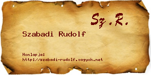 Szabadi Rudolf névjegykártya